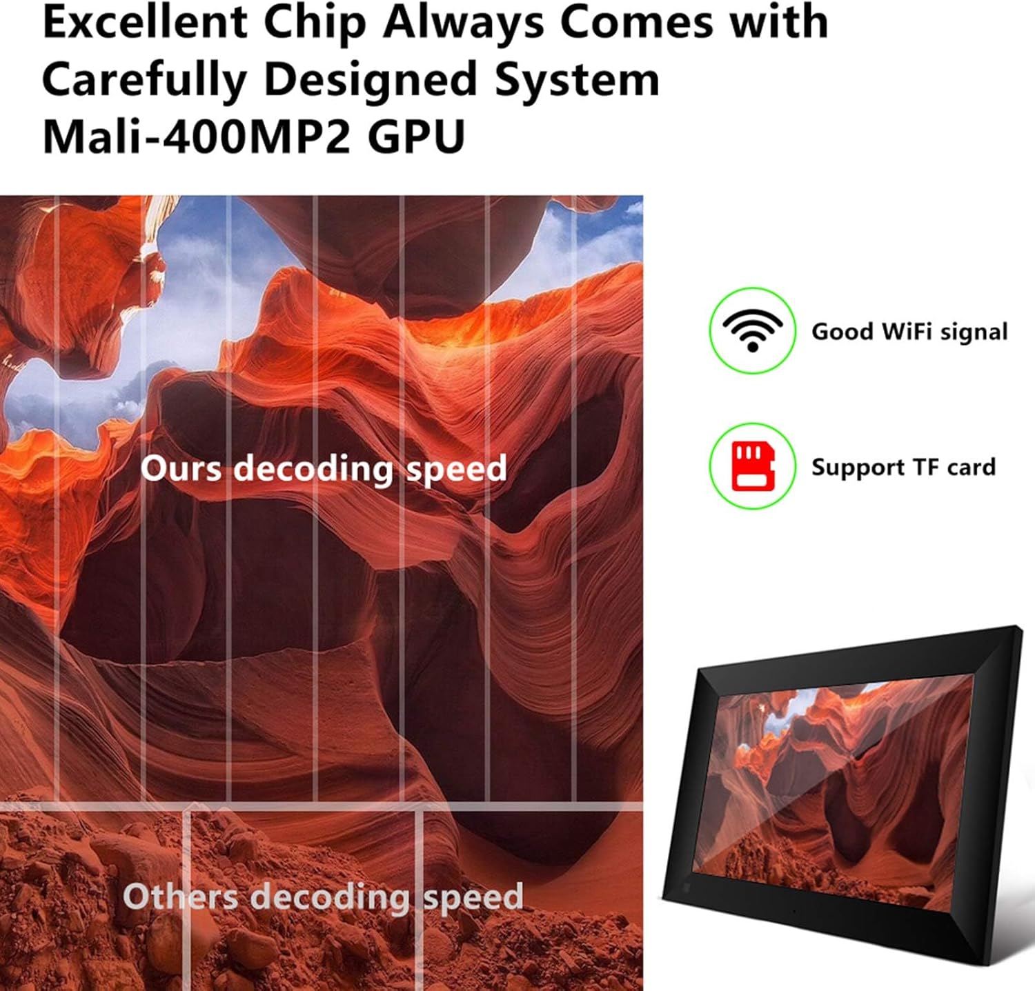 Douself P100 10.1” Wi-Fi Digital Photo Frame – 16GB Touchscreen with App Control & 1280x800 IPS Display Douself P100 10.1” Wi-Fi Digital Photo Frame – 16GB Touchscreen with App Control & 1280x800 IPS Display